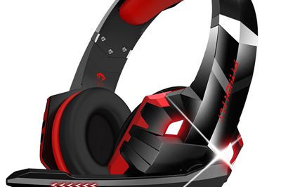 400 Wired Headphone Sport PC Gaming headband Headphones With LED Mic (6)