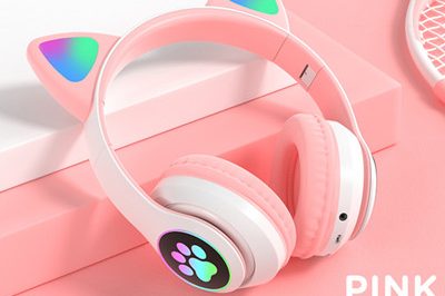 400Headset With Microphones Cute Earphone Wireless Headphones foldable (5)