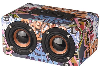 400High Quality Stereo Sound Wooden Portable Bluetooth Speaker (2)