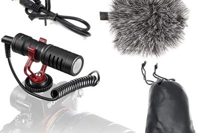 400Universal Shotgun Video Microphone with Shock Mount For Smartphones (1)