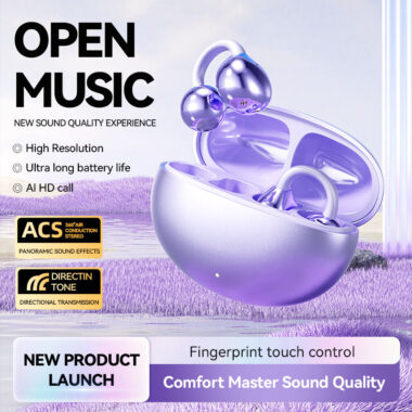 M91 Hi-Res Audio Wireless Earbuds Mini Earrings Ear Clip Sports Earphones with HD Voice Call and 38ms Game Low Latency