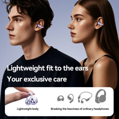 M91 Hi-Res Audio Wireless Earbuds Mini Earrings Ear Clip Sports Earphones with HD Voice Call and 38ms Game Low Latency