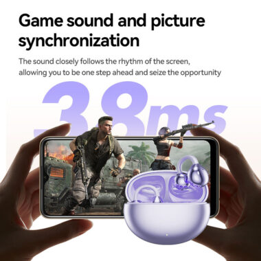 M91 Hi-Res Audio Wireless Earbuds Mini Earrings Ear Clip Sports Earphones with HD Voice Call and 38ms Game Low Latency