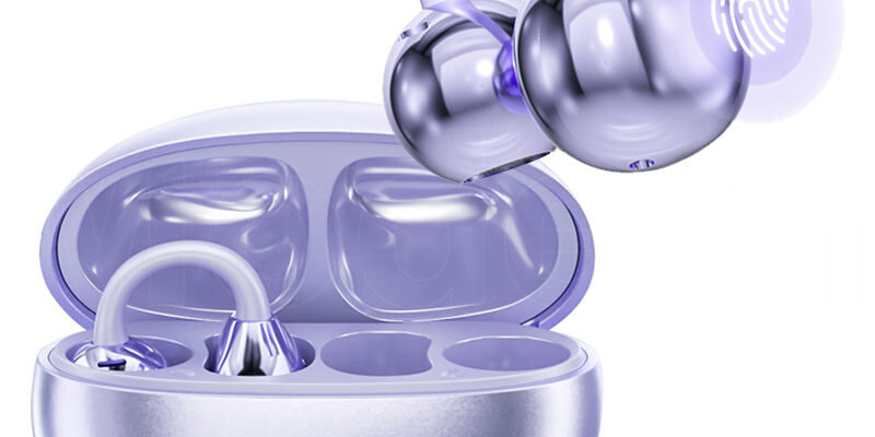 M91 Hi-Res Audio Wireless Earbuds Mini Earrings Ear Clip Sports Earphones with HD Voice Call and 38ms Game Low Latency