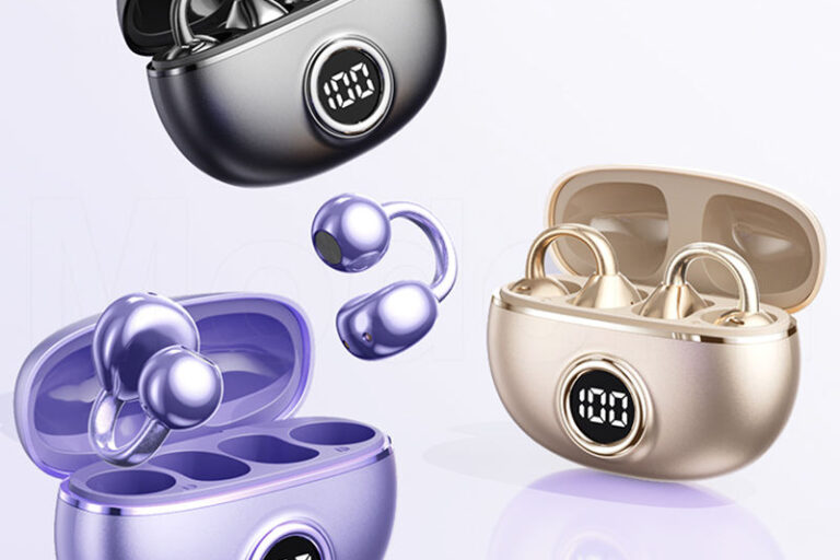 M97 OWS Ear Clip Wireless Earbuds High-End Electroplating Mini Fashion Earphones (6) Ear Clip Wireless Earbuds