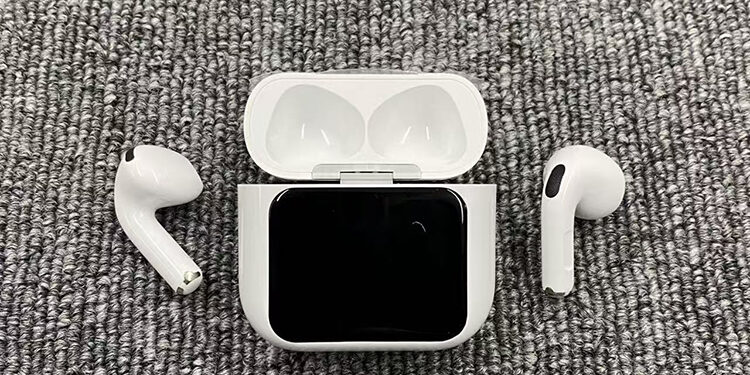 wireless language translator earbuds with LED display