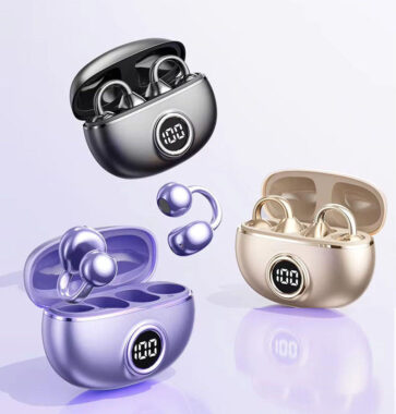 Wireless LED digital display earbuds