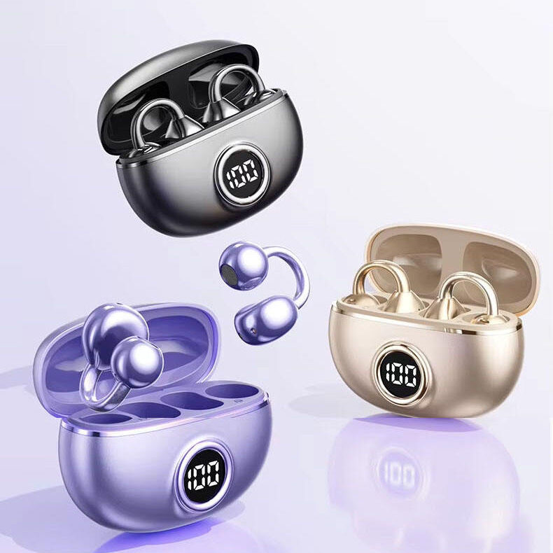 Wireless LED digital display earbuds